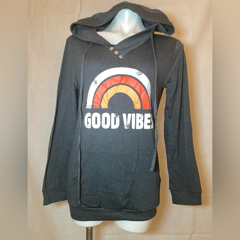 Women's Casual T-Shirt Long Sleeve Button Cowl Neck Tunic Sweatshirt Tops Blouse